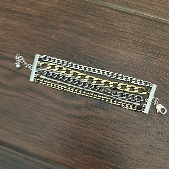 Jenny Bird Jewelry - Never worn, fun, chunky, mixed metals bracelet!!